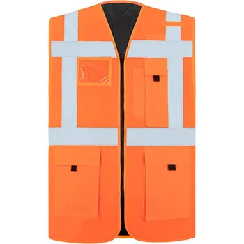Korntex Wismar Multifunkční reflexní pracovní vesta KX165 Signal Orange L