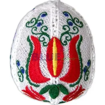 Velikonoční dekorace Vyšívané vajíčko s lidovým vzorem č.4-3