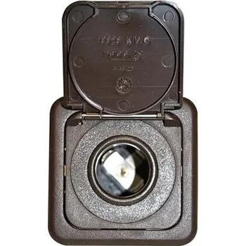 12 V zásuvka s víkem Fawo barva hnědá