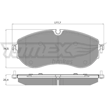 Brzdová destička Sada brzdových destiček, kotoučová brzda TOMEX Brakes 1996