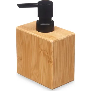 Mýdlenka Berilo Bambusový dávkovač mýdla, čtvercový, 5,8 x 9,7 x 15 cm
