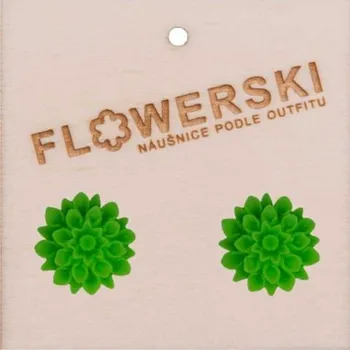 Náušnice Náušnice - FLOWERSKI GREEN NEON GREEN NEON