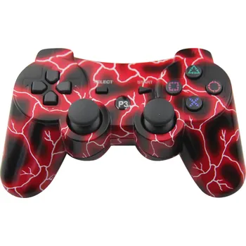 Gamepad PSko PS3 bezdrátový ovladač - Červené Blesky 14236