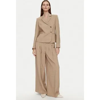 Herskind Kalhoty z materiálu Lotus 5114110 Béžová Relaxed Fit 36