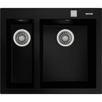 Granitový dřez Teka Forsquare dřez tegranit 59x50 cm černá 115260019