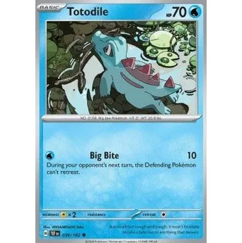 Volný čas Pokémon TEF 039/162 Totodile - Temporal Forces Stav: Near Mint, Verze: NORMAL