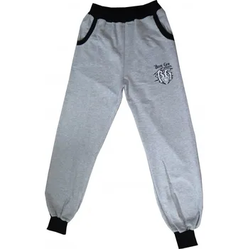 Bizon Gym Tepláky HIP HOP - šedá/černá S šedo černá