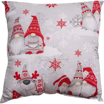 Dekorativní polštářek Dekorační polštářek vánoční motiv skřítek červený