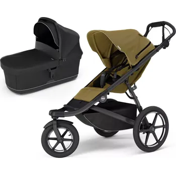 Kočárek Kočárek 2v1 Thule Urban Glide 3 single + korba Bassinet - Nutria / Black 2025