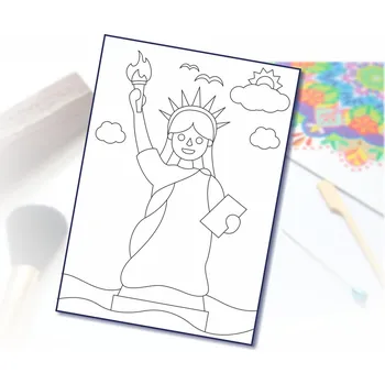 kreativní sada Radost v písku Šablona na pískování socha svobody Varianta: A5 (148 x 210 mm)