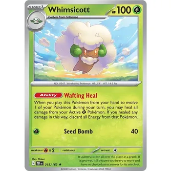 Sběratelská karetní hra Whimsicott 015/162 - Temporal Forces Typ karty: Holo