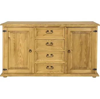 Ložnice Drewmax KD709 dřevěná komoda masiv borovice rustikal (KD709 komoda SIMPLE)