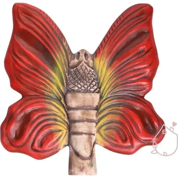 Zahradní dekorace Ozdoba na plot motýl Alan keramický