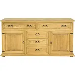 Drewmax KD707 dřevěná komoda masiv borovice rustikal (KD707 komoda SIMPLE)