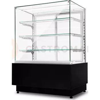 Neutrální cukrářská vitrína, nerezový vnitřek, 900x690x1300 mm | RESTO QUALITY, Dolce Visione Neutro Premium 900 W4