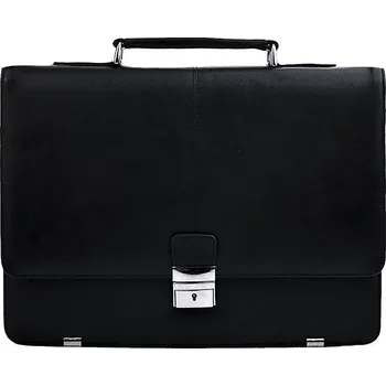 Pánská aktovka Arwel Pánská kožená úzká aktovka 6003 černá Carson