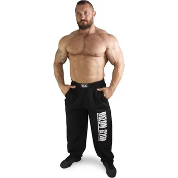 Bizon Gym Tepláky 101 - černá/bílá Černá XL