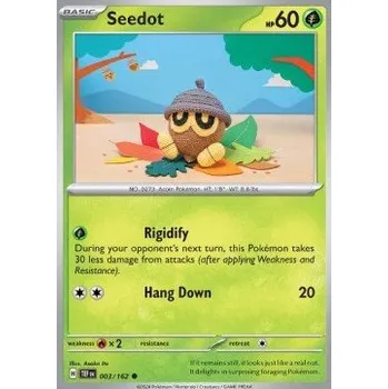 Sběratelská karetní hra Pokémon TEF 003/162 Seedot - Temporal Forces Stav: Near Mint, Verze: REVERSE HOLO