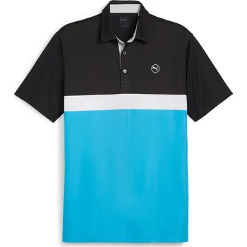 Pánské tričko Puma polo Pure Colorblock - modré: Pánské XL