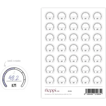 samolepka Fleppi Samolepky Počet kilometrů