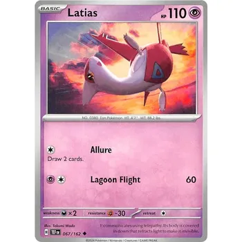 Karetní hra Latias 067/162 - Temporal Forces Typ karty: Reverse Holo