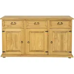 Drewmax KD706 dřevěná komoda masiv borovice rustikal (KD706 komoda SIMPLE)