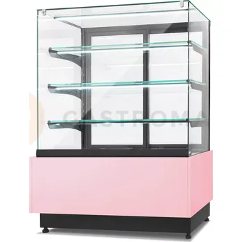 Chladící cukrářská vitrína, výklopné přední sklo, 1300x690x1300 mm | RESTO QUALITY, Dolce Visione Premium 1300