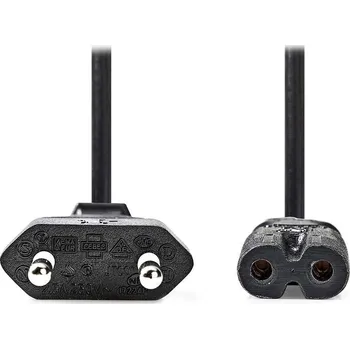 Nedis kabel Euro na IEC-320-C7 černý 0,5m Kabel, napájecí, zástrčka Euro na IEC-320-C7, dvoulinka, přímý, 0,5m, černý CEGL11040BK05