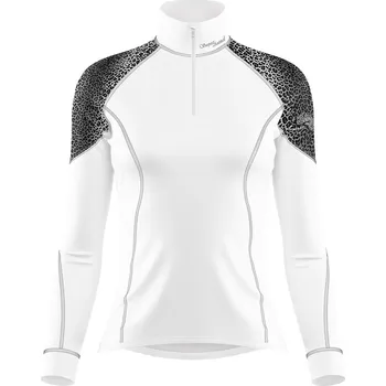 Dámské funkční triko dlouhý rukáv se zipem LEO bílá/šedá Bamboo Light New - Šedá / M