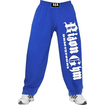 Bizon Gym Tepláky 102 - modrá/bílá Modrá XL