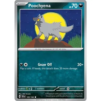 Sběratelská karetní hra Poochyena 105/162 - Temporal Forces Typ karty: Non-Holo