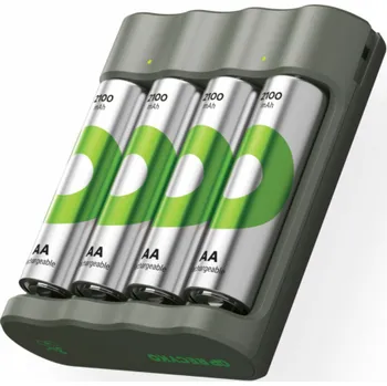 Nabíječka baterií GP ReCyko B441 4-Port USB-Modell Ladegerät inkl.4xAA NiMh 2100mAh
