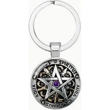 Přívěsek na klíče s pentagramem