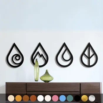 Obraz WoodenPuzzle.cz Dřevěný obraz - Živly Barva: Stříbrná, Velikost: M