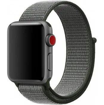 Řemínek na hodinky Nylonový řemínek se zapínáním na suchý zip pro Apple Watch Ultra 49mm / 46mm / 45mm / 44mm / 42mm - olivovošedý