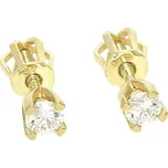 Goldstore Zlaté náušnice na šroubek zirkony Váha: 1.00 g
