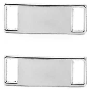 Tkaničky do bot Stylová kovová spona - přezka na tkaničky - Lesklá stříbrná