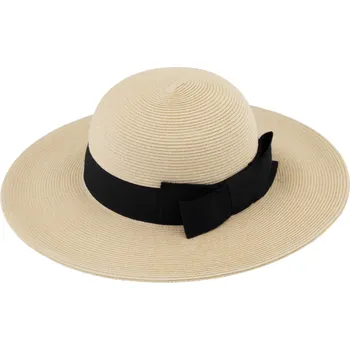 Klobouk Fiebig - Headwear since 1903 Letní dámský slaměný klobouk Fiebig s širokou krempou - Brim Hat Natur Velikost: 59 cm (L)