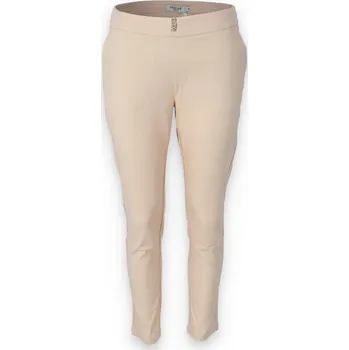 Dámské kalhoty Kalhoty do gumy 7/8 Freesia Paris L162 barva: béžová, velikost: XL