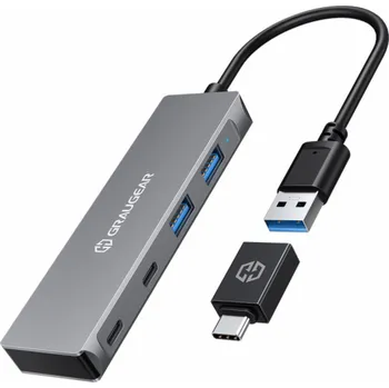 USB hub Graugear USB HUB GRAUGEAR USB-HUB 4x USB 3.0, 2x Type-C a 2x Type-A maloobchod