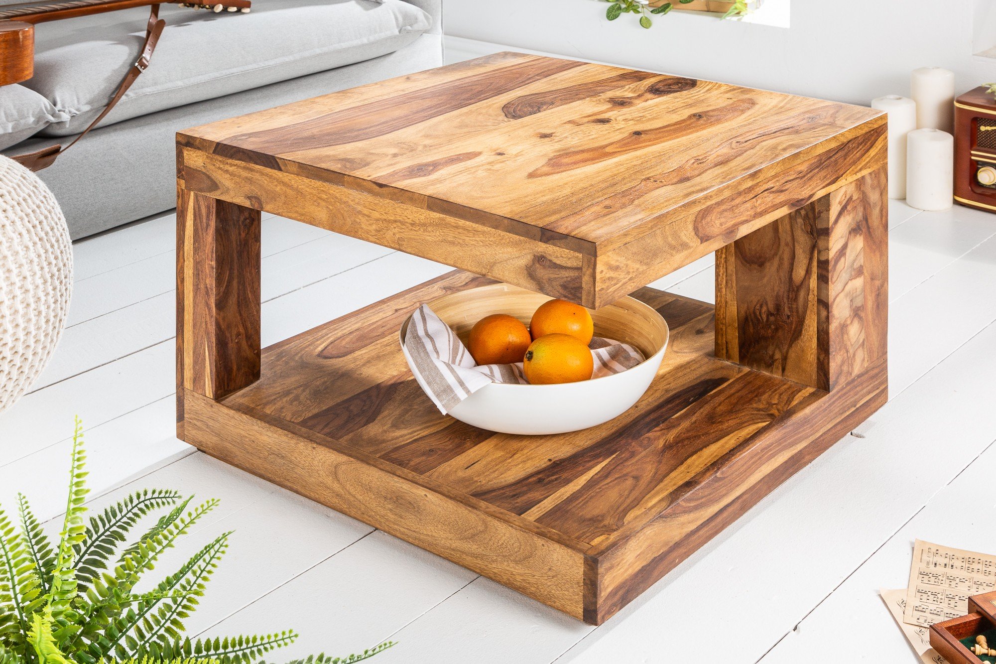 Masivní konferenční stolek Giant 60 cm Honey palisandr