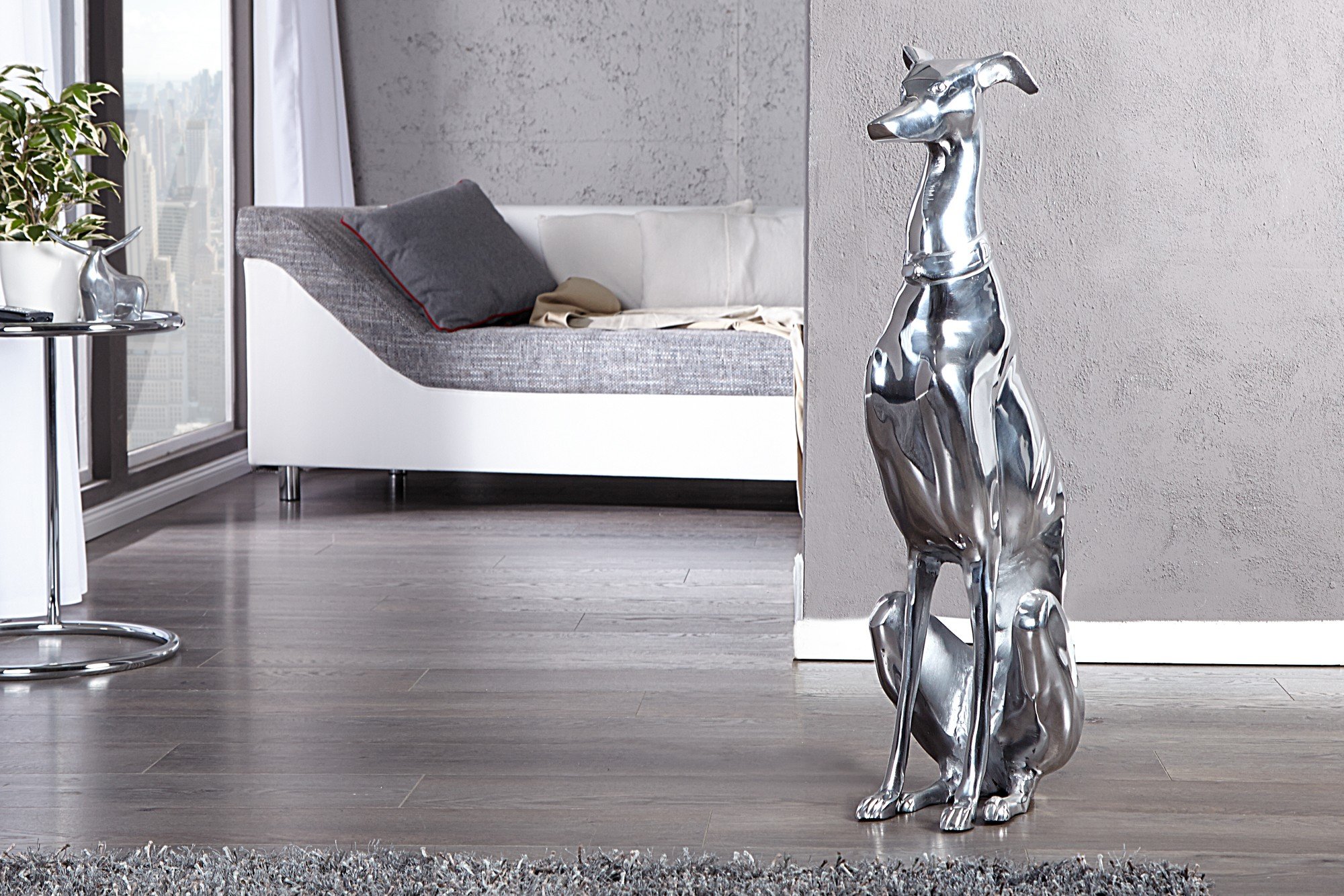 Designová socha chrta Greyhound Alu 70cm