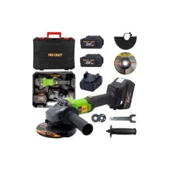 úhlová bruska Aku úhlová bruska 125mm Bezuhlíkový motor s regulací otáček 20V v kufr