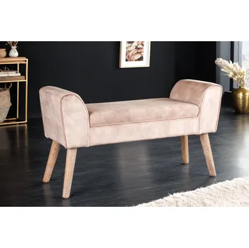 Stylová čalouněná lavička Sandra 90cm béžová samet