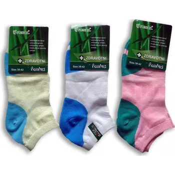 Dámské ponožky AMZF Dámské bambusové kotníkové ponožky 3 ks Velikost: 35-38