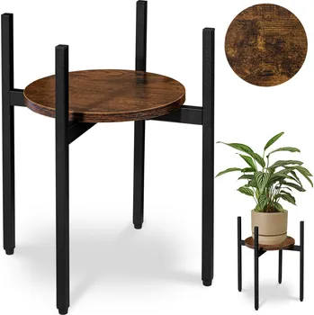Stojan na květiny Stojan na květiny TORRE RUSTIC 40 cm hnědý/černý