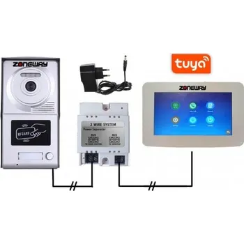 Set WIFI P2P TUYA videozvonku | ZONEWAY ZW-777 + ZW-702-1D