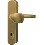 Richter CZECH Dveřní bezpečnostní kování koule/klika s překrytím vložky RICHTER 101 ZA72, F4 bronz elox