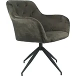 Max-i Jídelní otočná židle / křeslo VELEZA NEW černá