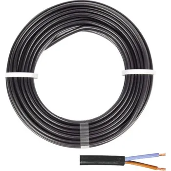 elektrický kabel Silový kabel H03 VVH2-F 2x0,75 mm² 20 m černá